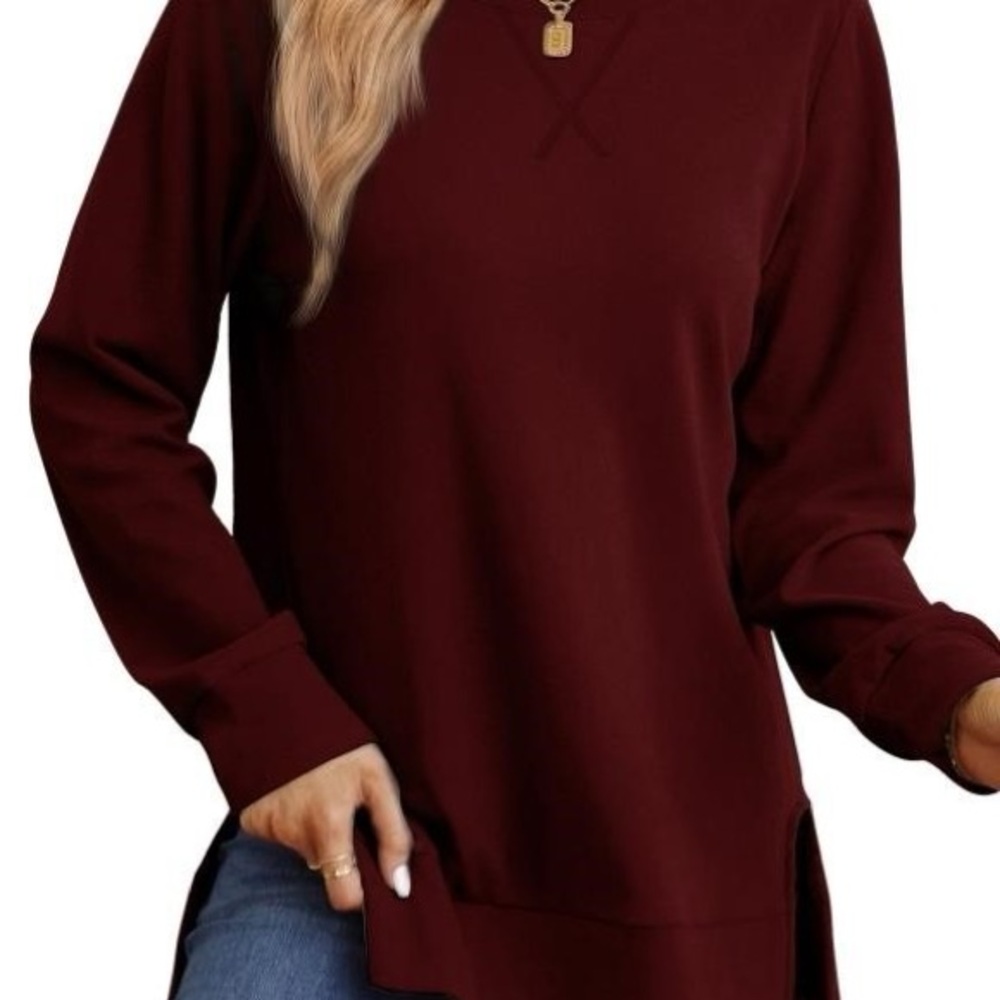 Elegant Maroon Women's Sweatshirt